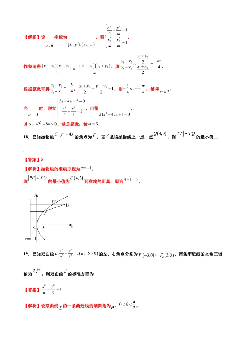 押北京卷第8题圆锥曲线（解析版）_2.2025数学总复习_2024年新高考资料_5.2024三轮冲刺_备战2024年高考数学临考题号押题（北京专用）322768321