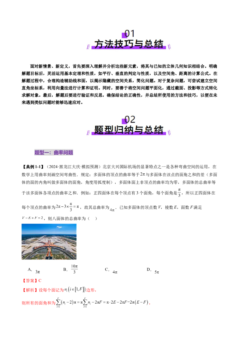 拔高点突破04新情景、新定义下的立体几何问题（六大题型）（解析版）_2.2025数学总复习_2025年新高考资料_一轮复习_2025年高考数学一轮复习讲练测（新教材新高考，含2024高考真题）