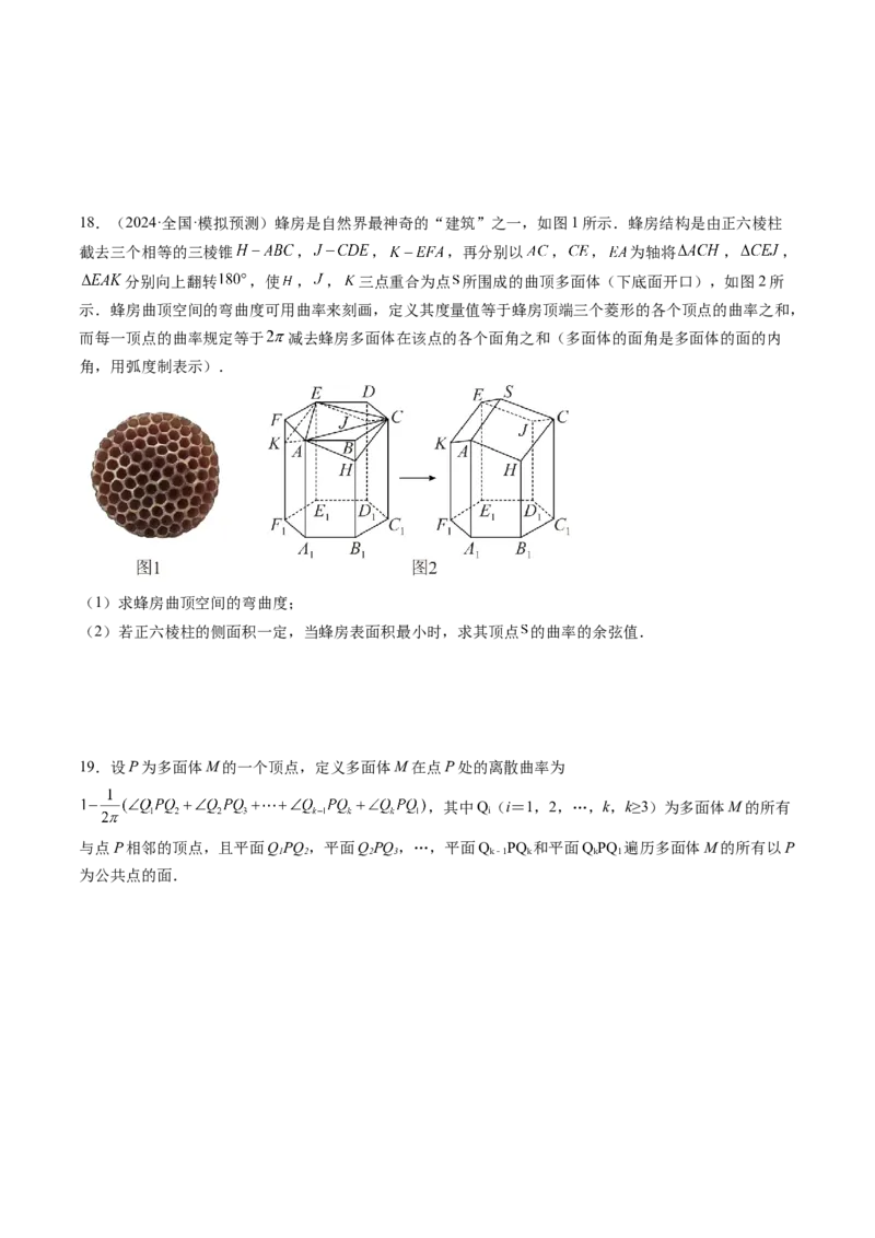 拔高点突破04新情景、新定义下的立体几何问题（六大题型）（原卷版）_2.2025数学总复习_2025年新高考资料_一轮复习_2025年高考数学一轮复习讲练测（新教材新高考，含2024高考真题）