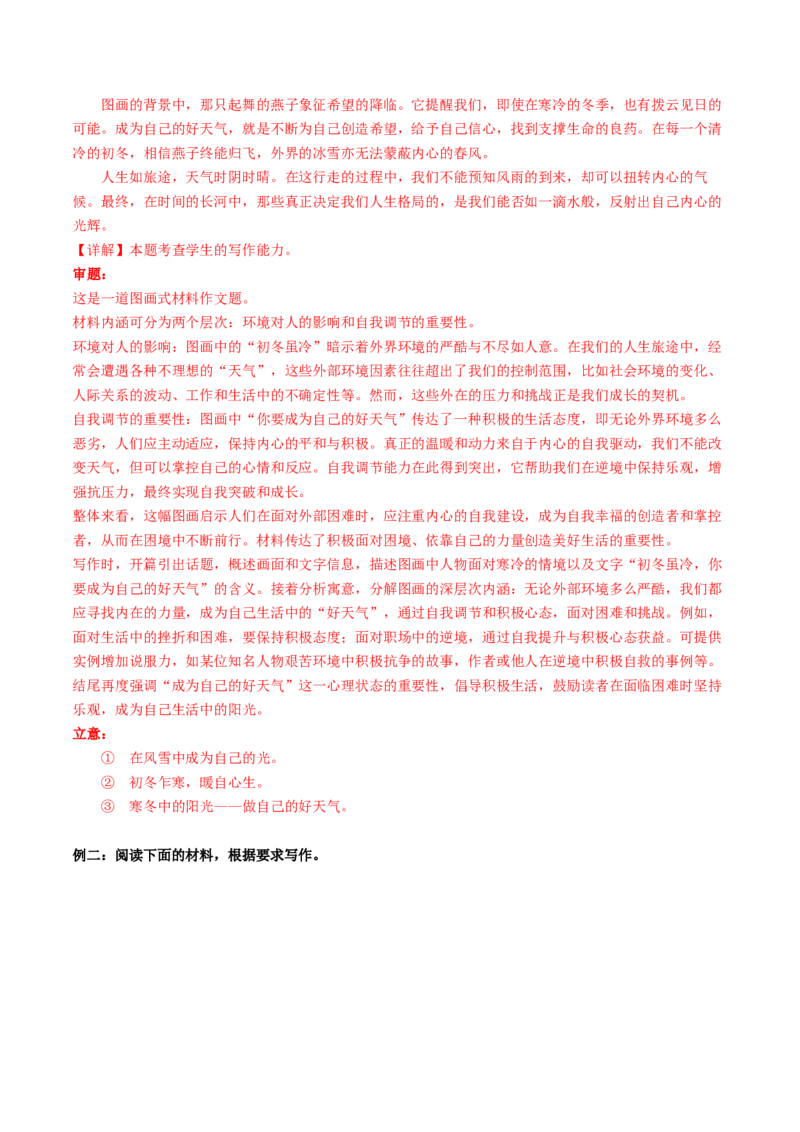 专题30漫画作文审题立意（讲义）（解析版）_01高考语文_52025年新高考资料_二轮复习_01高考语文等多个文件_上好课2025年高考语文二轮复习讲练测（新高考通用）