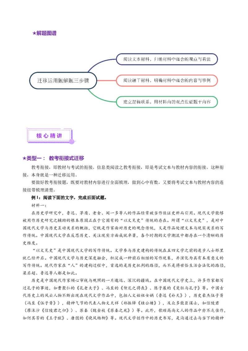 专题04迁移运用题（讲义）（解析版）_01高考语文_52025年新高考资料_二轮复习_01高考语文等多个文件_上好课2025年高考语文二轮复习讲练测（新高考通用）