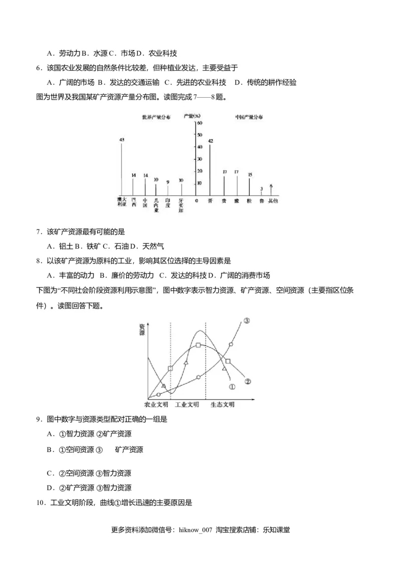 2.1区域发展的自然环境基础（原卷版）_高中九科知识点归纳。_人教版高中Word电子版试卷练习试题知识点全科_高中地理试卷习题_地理选修_选修2_人教版地理选修二同步练习（032份）