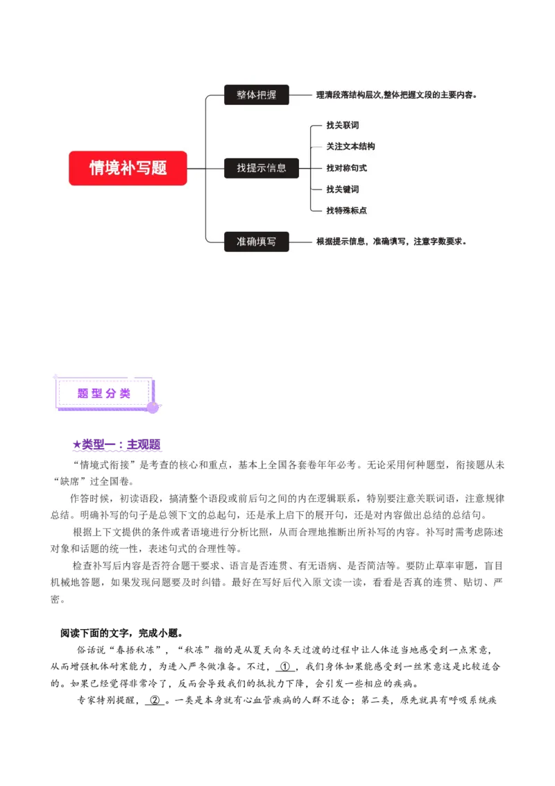 专题25情境补写题（讲义）（原卷版）_01高考语文_52025年新高考资料_二轮复习_01高考语文等多个文件_上好课2025年高考语文二轮复习讲练测（新高考通用）