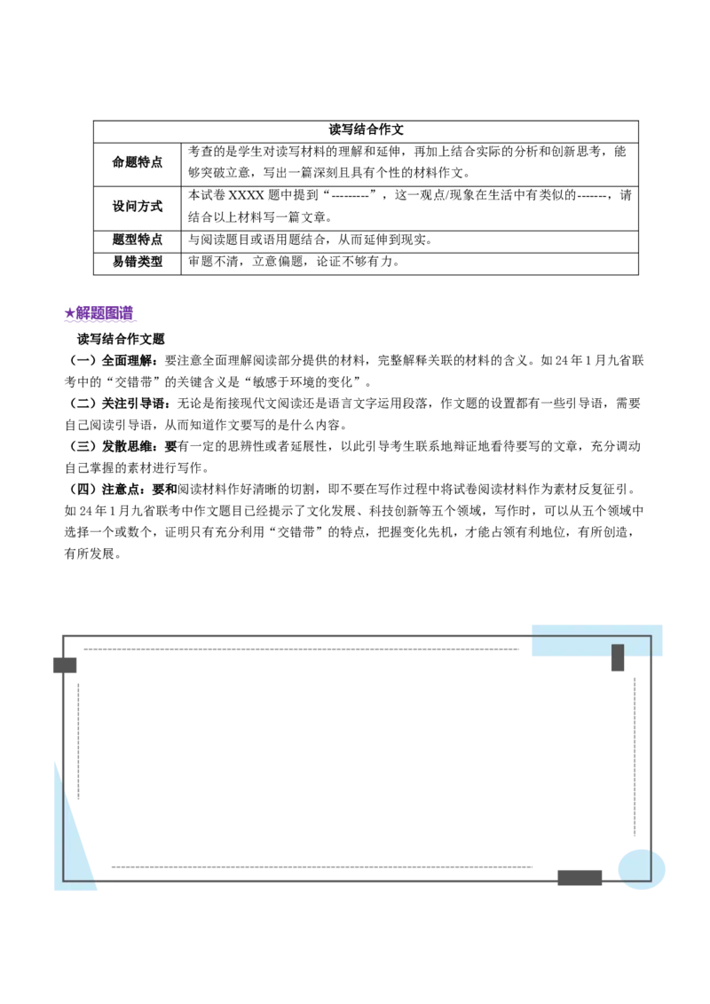 专题29读写结合作文审题立意（讲义）（解析版）_01高考语文_52025年新高考资料_二轮复习_01高考语文等多个文件_上好课2025年高考语文二轮复习讲练测（新高考通用）
