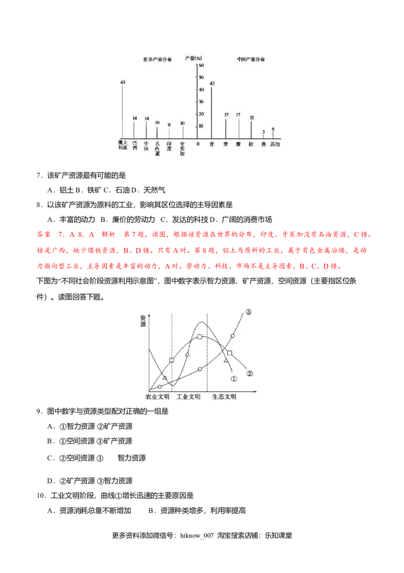 2.1区域发展的自然环境基础（解析版）_高中九科知识点归纳。_人教版高中Word电子版试卷练习试题知识点全科_高中地理试卷习题_地理选修_选修2_人教版地理选修二同步练习（032份）
