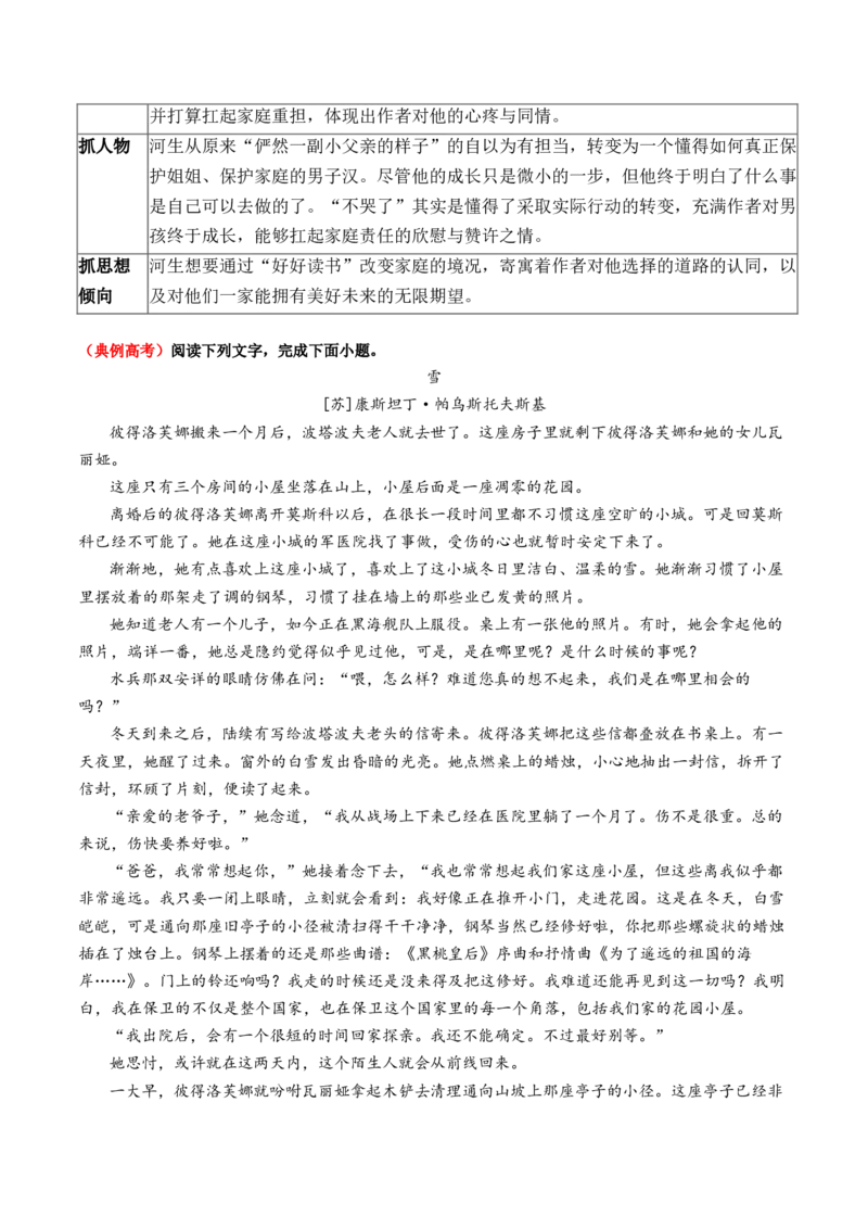 专题09主旨探究题（讲义）（原卷版）_01高考语文_52025年新高考资料_二轮复习_01高考语文等多个文件_上好课2025年高考语文二轮复习讲练测（新高考通用）