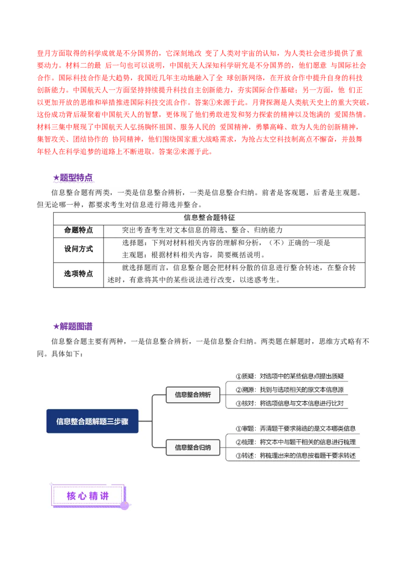 专题02信息整合题（讲义）（解析版）_01高考语文_52025年新高考资料_二轮复习_上好课2025年高考语文二轮复习讲练测（新高考通用）3379498