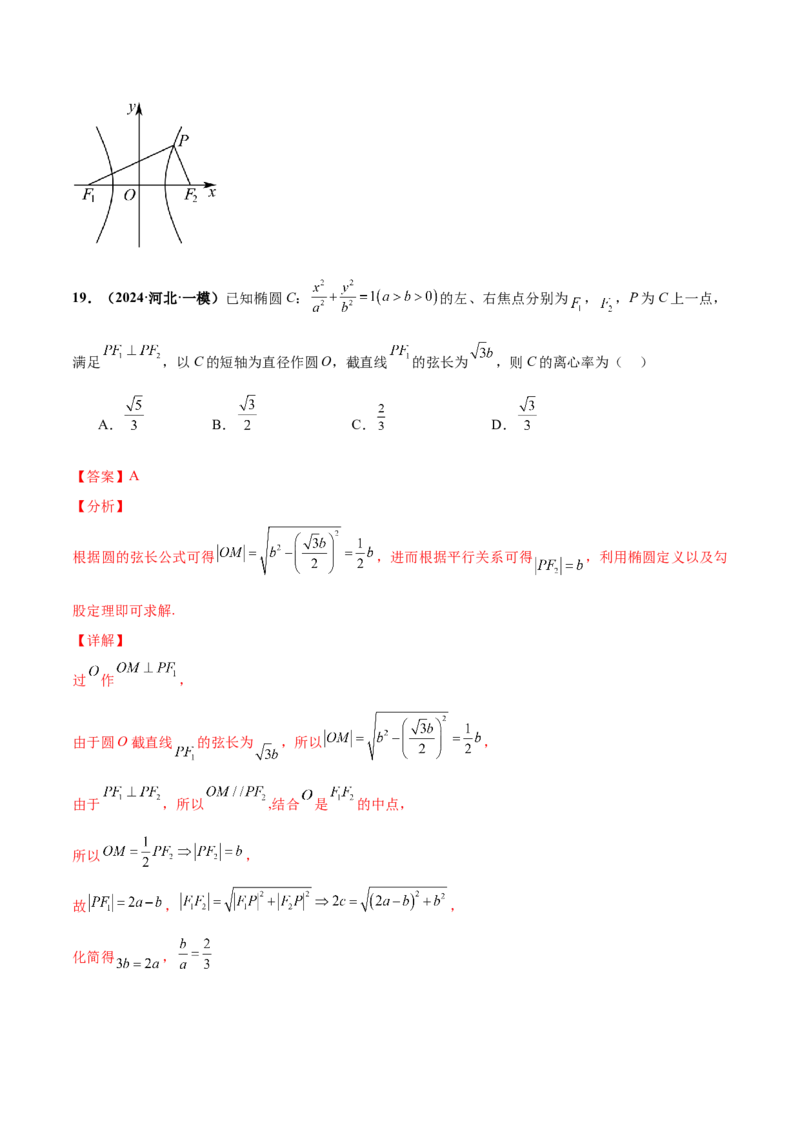 押新高考第4题椭圆、双曲线及抛物线（解析版）_2.2025数学总复习_2024年新高考资料_5.2024三轮冲刺_备战2024年高考数学临考题号押题（新高考通用）323127423