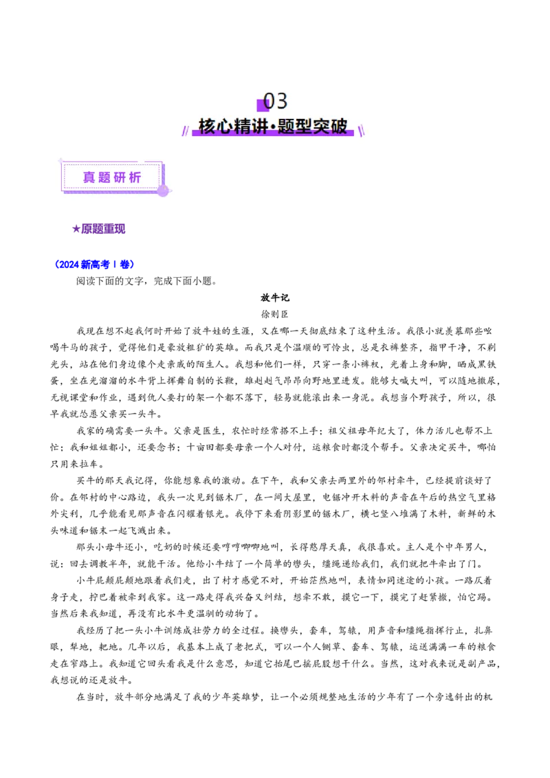 专题11思路结构题（讲义）（原卷版）_01高考语文_52025年新高考资料_二轮复习_01高考语文等多个文件_上好课2025年高考语文二轮复习讲练测（新高考通用）