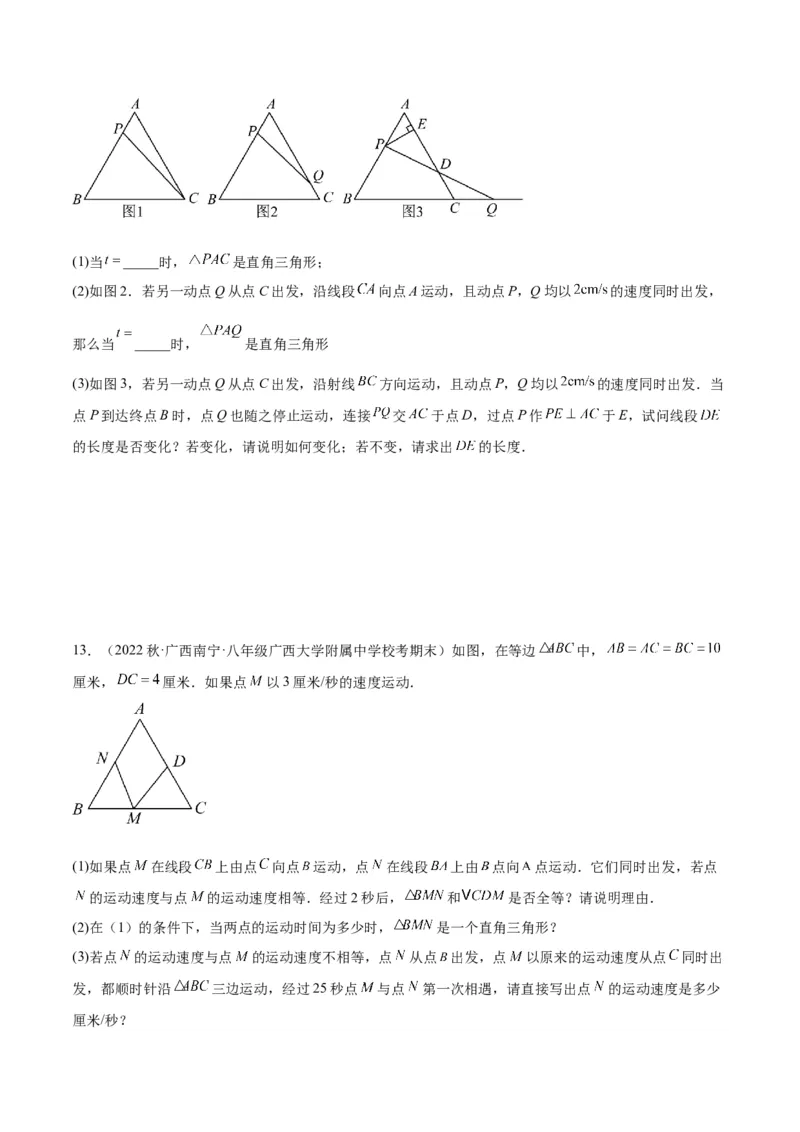专题08等腰三角形、直角三角形中的分类讨论问题专训（学生版）_初中数学_八年级数学上册（人教版）_重难点专题提升-V7_2024版