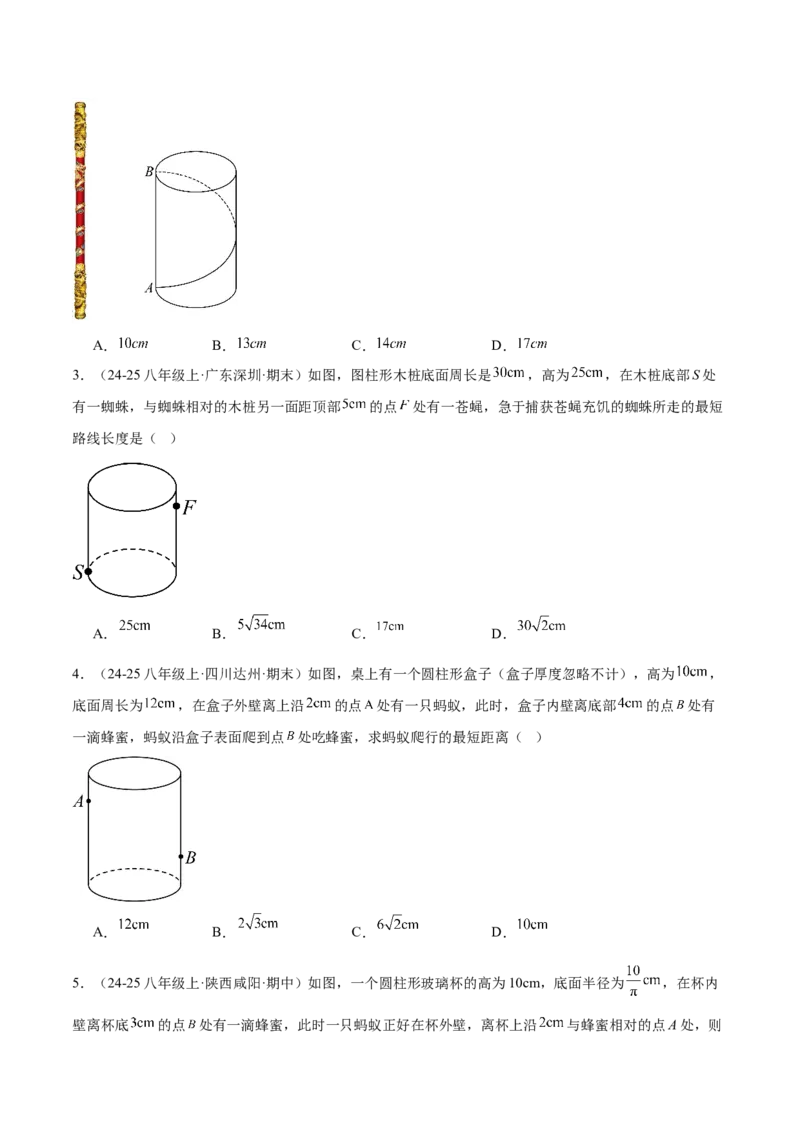 专题06勾股定理常考几何模型专训（8大题型）（学生版）_初中数学_八年级数学下册（人教版）_重难点专题提升-V7_2025版