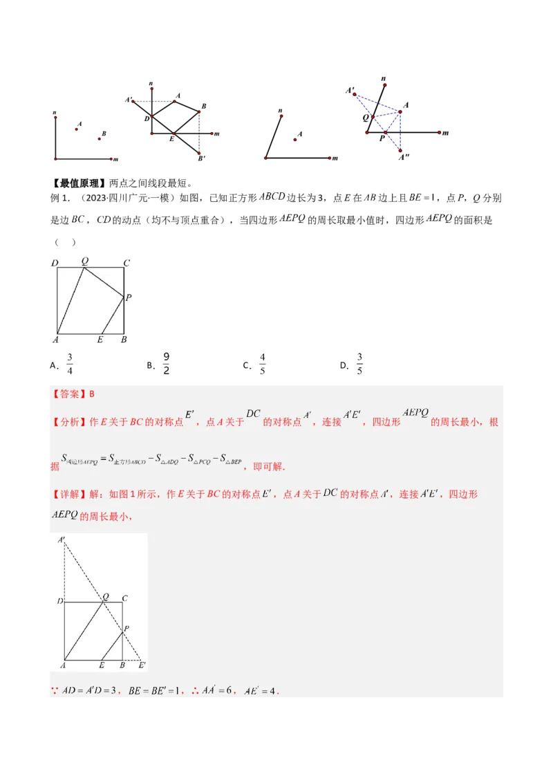 专题09特殊的平行四边形中的最值模型之将军饮马模型（教师版）_初中数学_八年级数学下册（人教版）_常见几何模型全归纳-V13_2024版