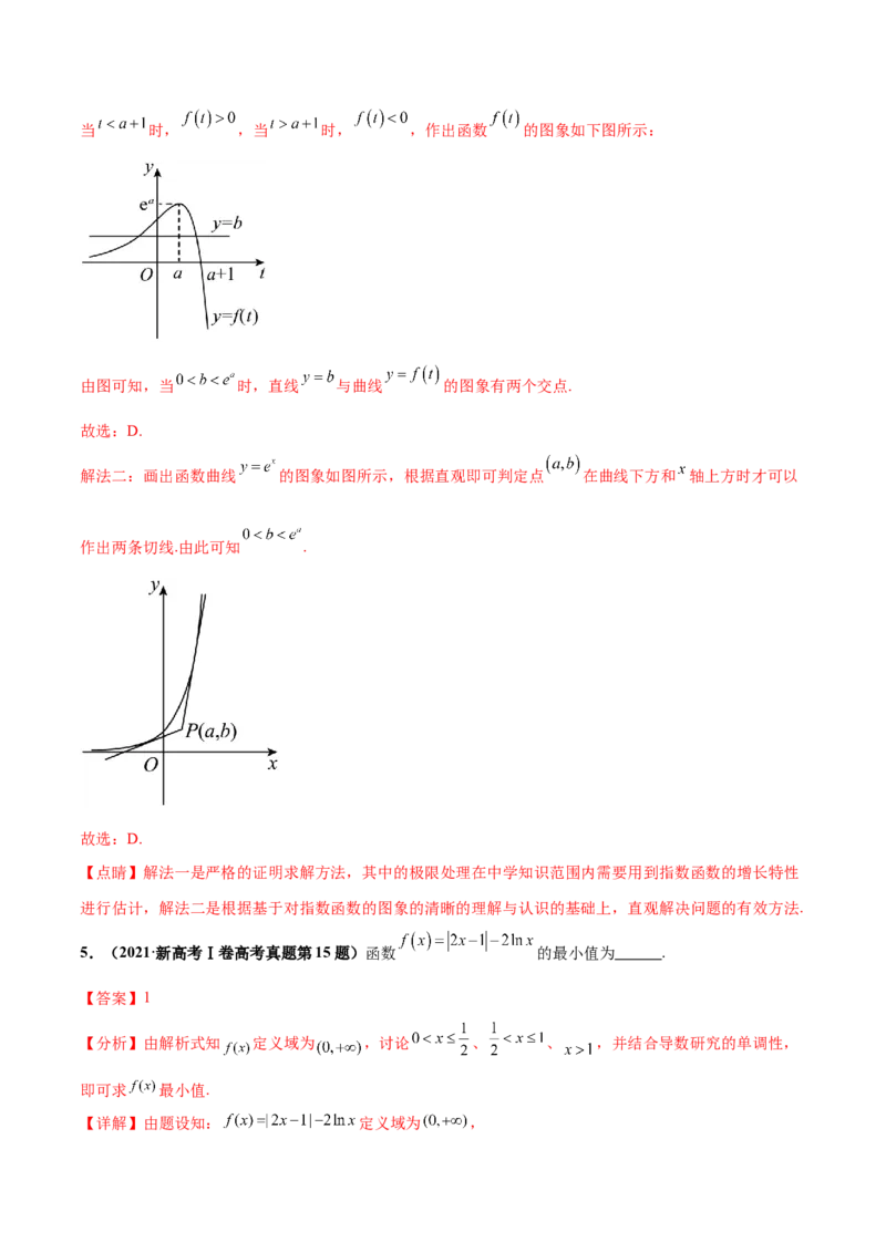 押新高考第13题导数及其应用（解析版）_2.2025数学总复习_2024年新高考资料_5.2024三轮冲刺_备战2024年高考数学临考题号押题（新高考通用）323127423