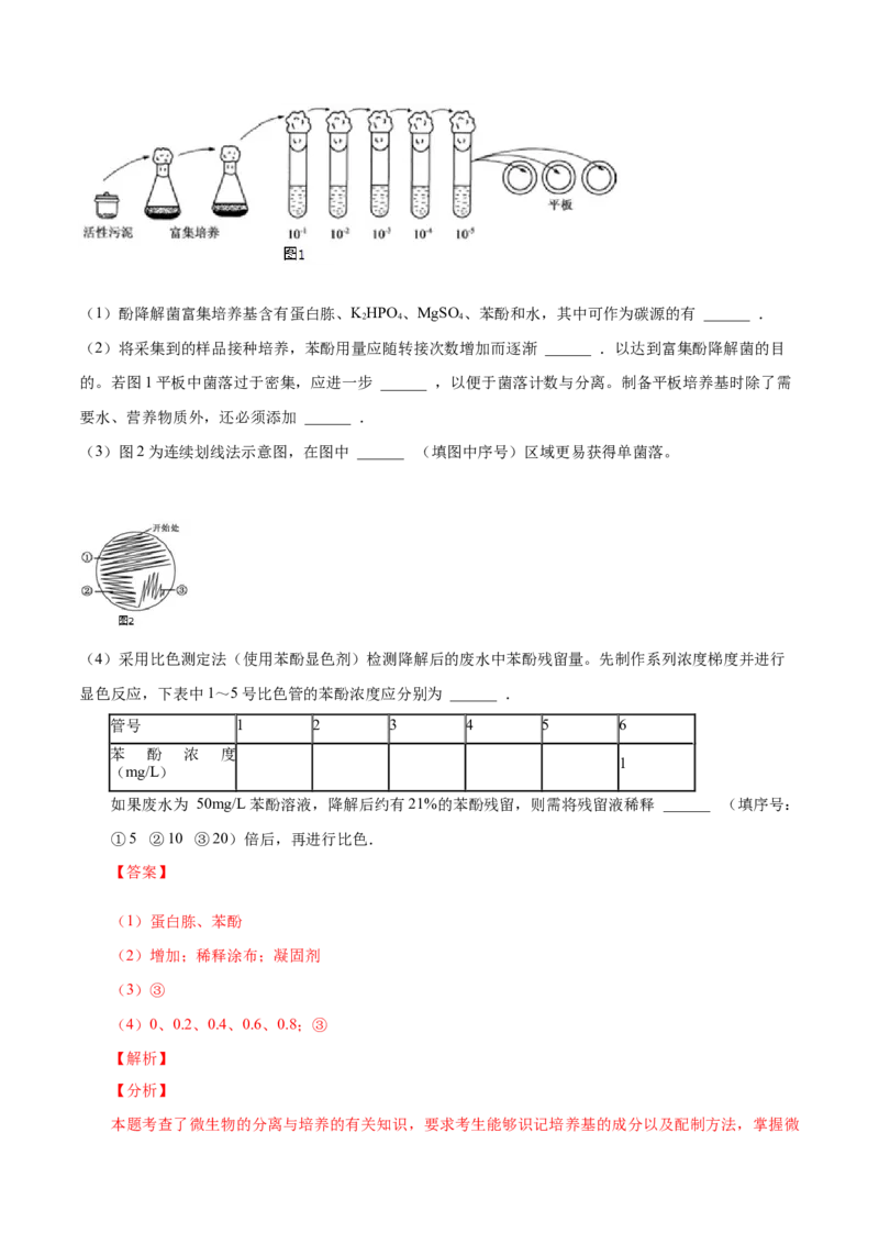 1.2微生物的培养技术和应用-高二生物课后培优分级练（人教版2019选择性必修3）（解析版）_高中九科知识点归纳。_人教版高中Word电子版试卷练习试题知识点全科_高中生物试卷习题_选修3
