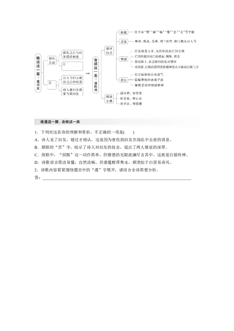 板块六　学案60　赏析语言之炼字&mdash;&mdash;咬文嚼字，尽得风流_01高考语文_5.22025年新高考资料_2025新高考一轮复习语文_2025语文大一轮复习讲义学生用书Word版文档_大一轮复习讲义