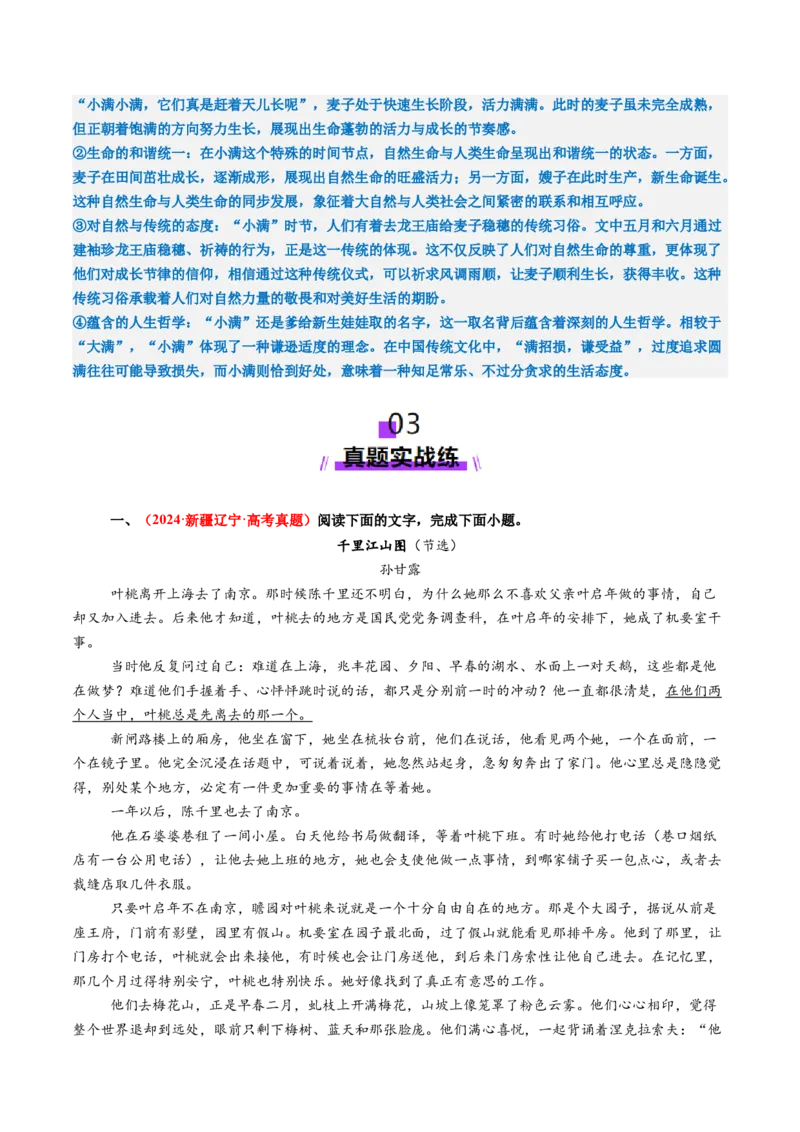 专题05文本理解题（练习）（解析版）_01高考语文_52025年新高考资料_二轮复习_01高考语文等多个文件_上好课2025年高考语文二轮复习讲练测（新高考通用）