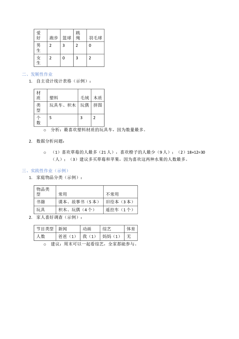 第4单元数据分类（二）（大单元整体教学设计）数学苏教版二年级数学下册（新教材）_二年级数学下册（苏教版）_第二套_04大单元教学设计