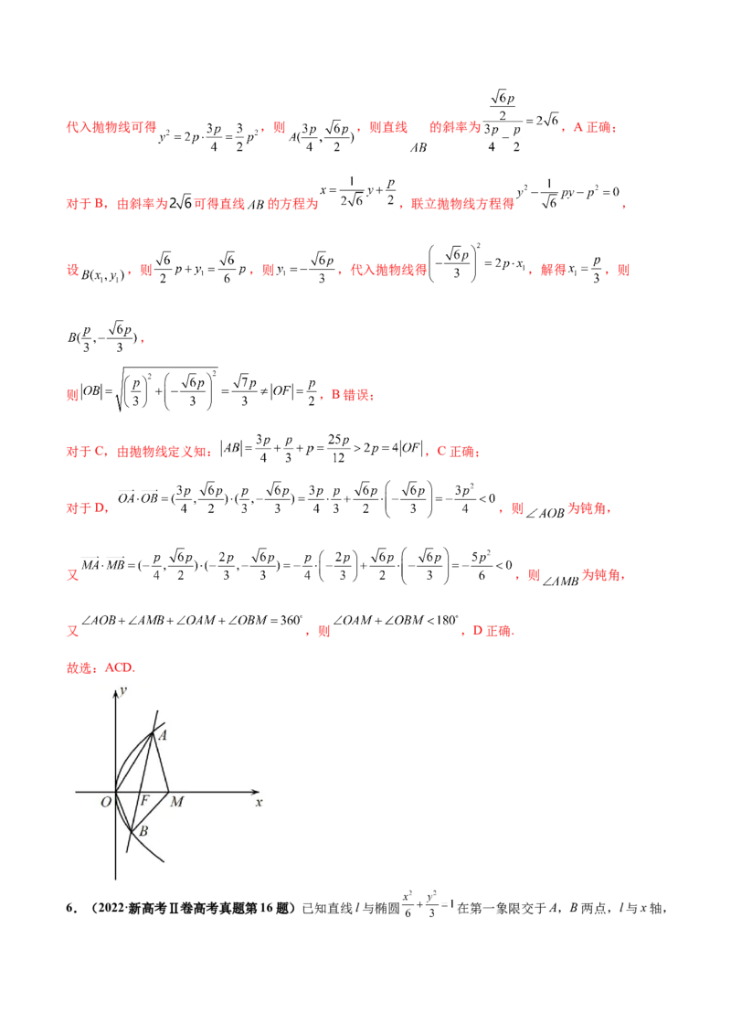 押新高考第11题圆锥曲线综合（解析版）_2.2025数学总复习_2024年新高考资料_5.2024三轮冲刺_备战2024年高考数学临考题号押题（新高考通用）323127423