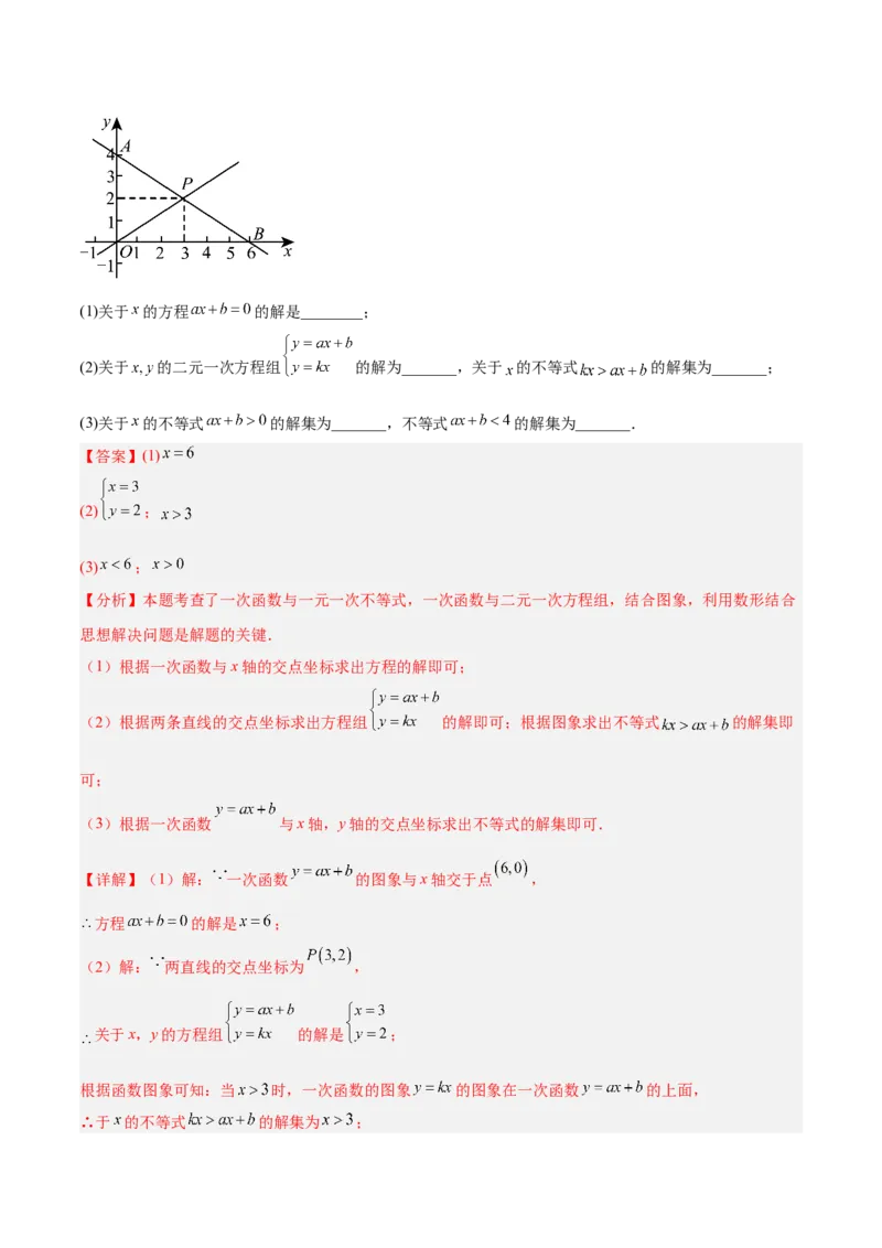 专题07一次函数易错必刷题型专训（72题24个考点）（教师版）_初中数学_八年级数学下册（人教版）_重难点专题提升-V7_2025版