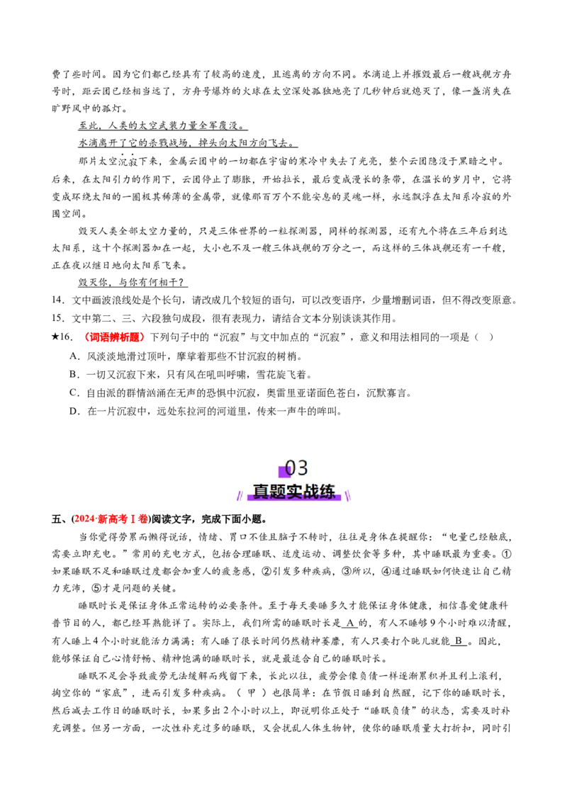 专题23词语运用题（练习）（原卷版）_01高考语文_52025年新高考资料_二轮复习_上好课2025年高考语文二轮复习讲练测（新高考通用）3379498