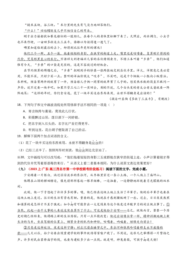 热点13：语言文字运用之赏析词语和句子表达效果（原卷版）_01高考语文_4.22024年新高考资料_3.2024专项复习_2024年高考语文热点&middot;重点&middot;难点专练（新高考专用）