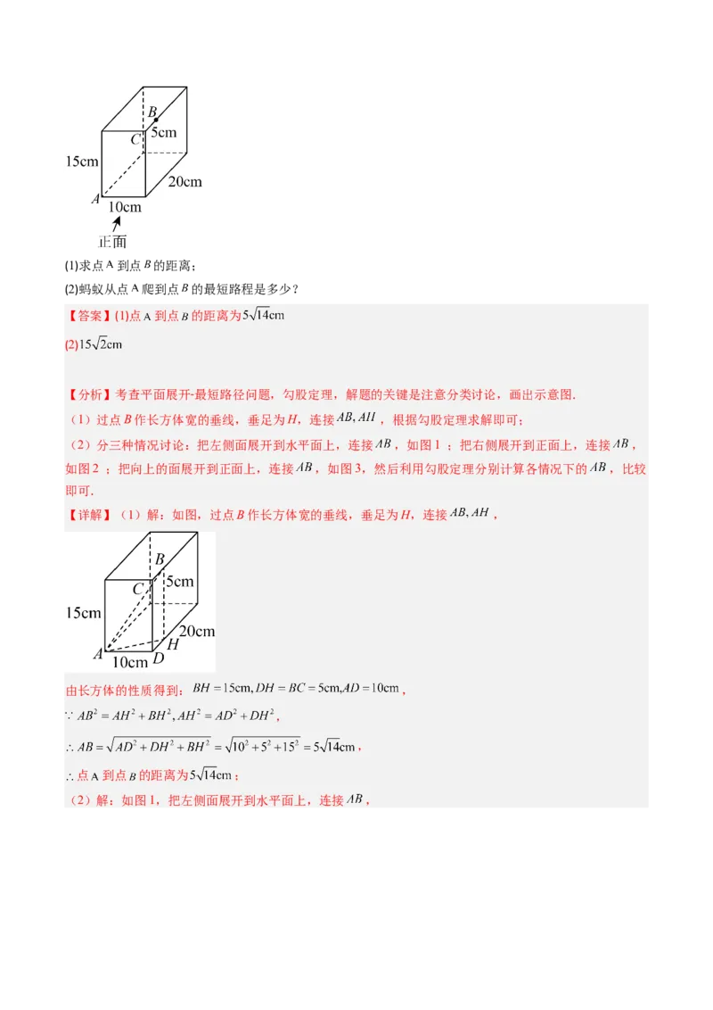 专题06利用勾股定理求最短路径问题的四种考法（教师版）_初中数学_八年级数学下册（人教版）_压轴题攻略-V9_2025版
