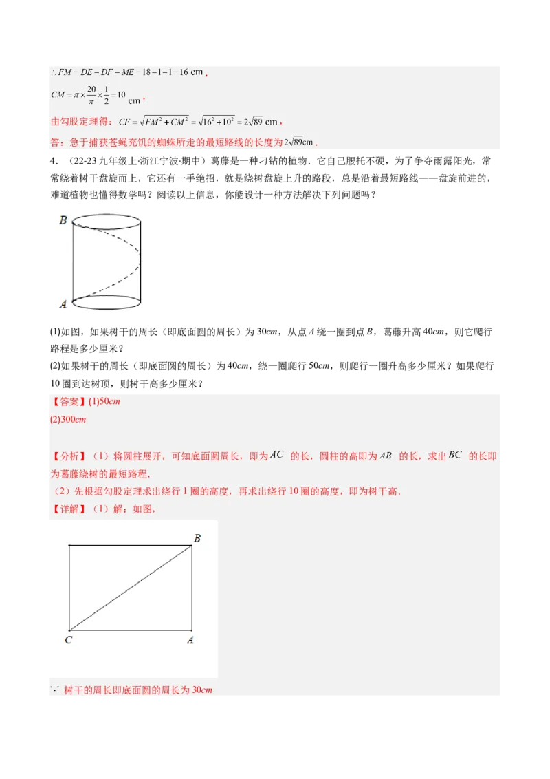 专题06利用勾股定理求最短路径问题的四种考法（教师版）_初中数学_八年级数学下册（人教版）_压轴题攻略-V9_2025版