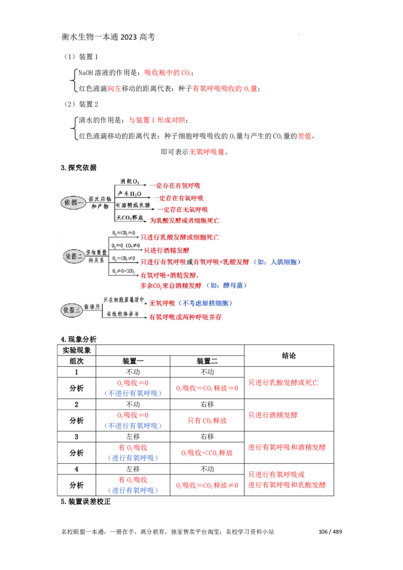 《衡水一本通》生物+PDF版含解析_高中九科知识点归纳。_《高中知识点汇编》_全科《衡水一本通》