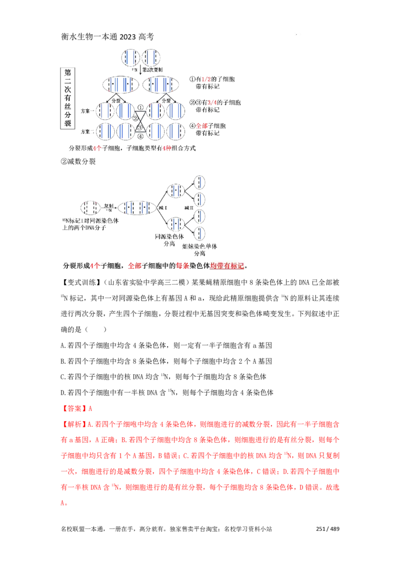 《衡水一本通》生物+PDF版含解析_高中九科知识点归纳。_《高中知识点汇编》_全科《衡水一本通》