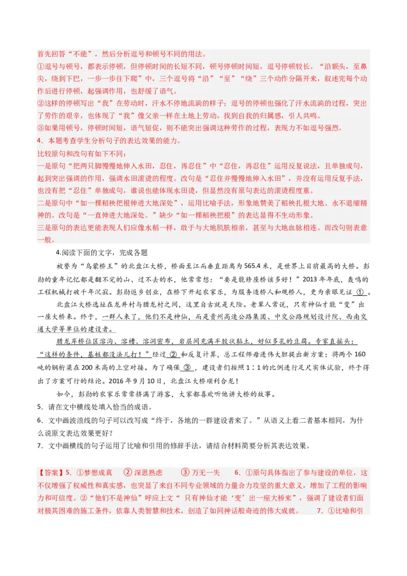 专题10表达效果类语用题型分类（解析版）_01高考语文_52025年新高考资料_二轮复习_2025年高考语文二轮热点题型归纳与变式演练（新高考通用）339798018_题型突破