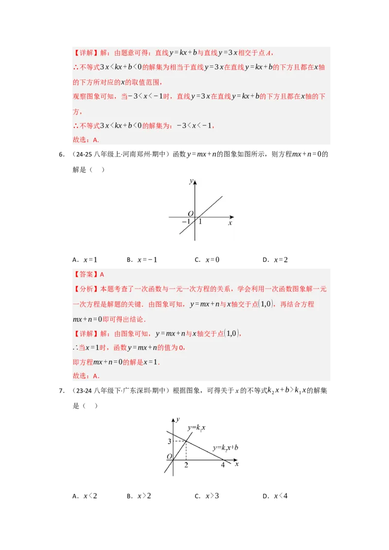 专题08一次函数常考重难点题型（十大题型）（教师版）_初中数学_八年级数学下册（人教版）_重难点题型高分突破-U207