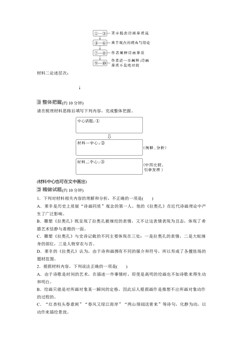 板块1课时2　分析思路结构&mdash;&mdash;紧扣论点，层清意准_01高考语文_4.22024年新高考资料_1.2024一轮复习_2024年高考语文一轮复习讲义（部编新高考版）_学生版在此文件夹_大一轮复习讲义