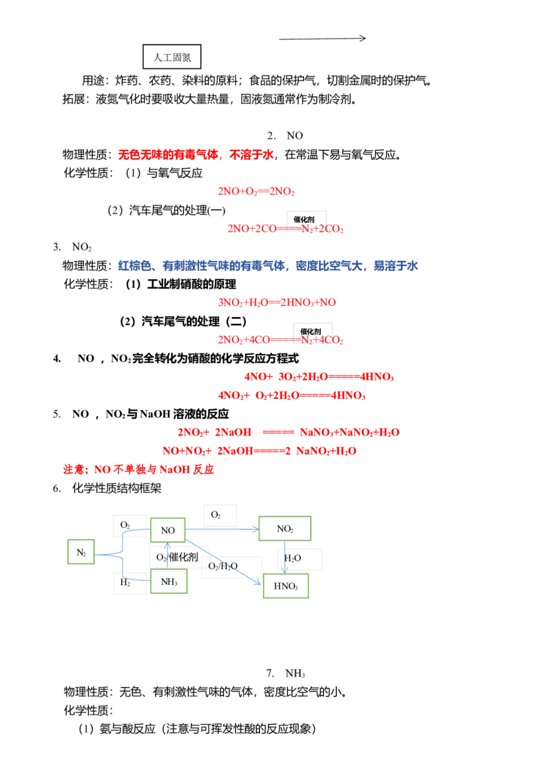 下学期高一化学人教版（2019）必修第二册必背知识点_高中九科知识点归纳。_人教版高中Word电子版试卷练习试题知识点全科_高中化学试卷习题_化学必修_必修2