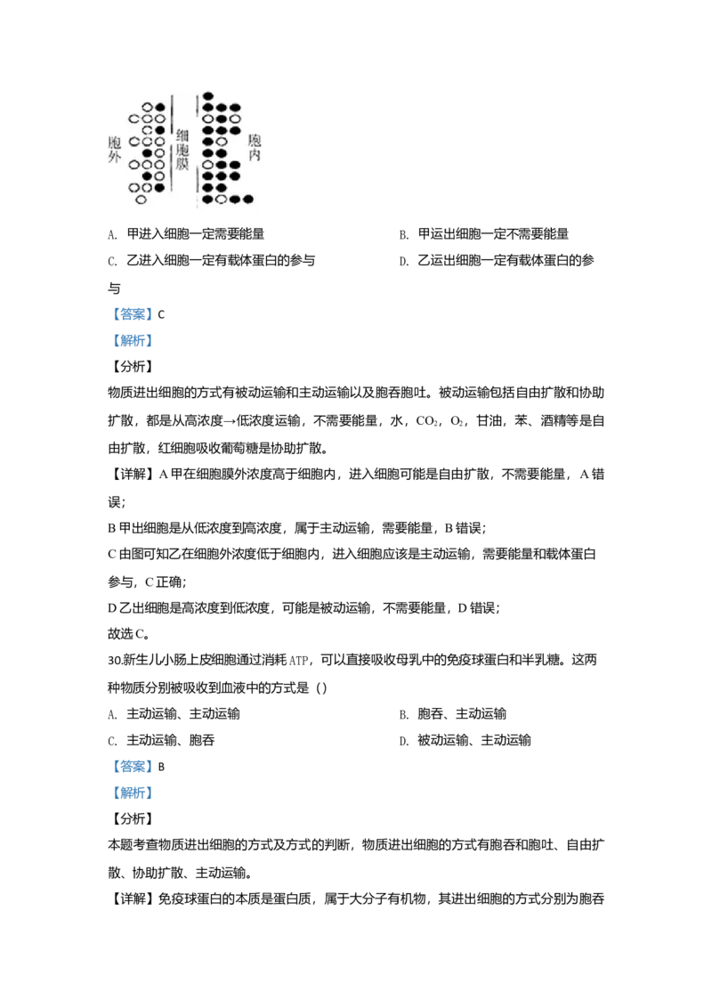 北京市二十二中高一上学期期中考试生物试题Word版含解析_高中九科知识点归纳。_人教版高中Word电子版试卷练习试题知识点全科_高中生物试卷习题_生物必修_必修1