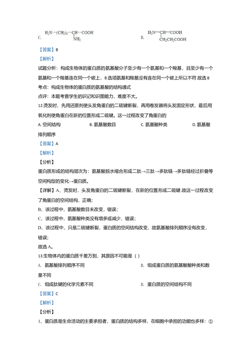 北京市二十二中高一上学期期中考试生物试题Word版含解析_高中九科知识点归纳。_人教版高中Word电子版试卷练习试题知识点全科_高中生物试卷习题_生物必修_必修1
