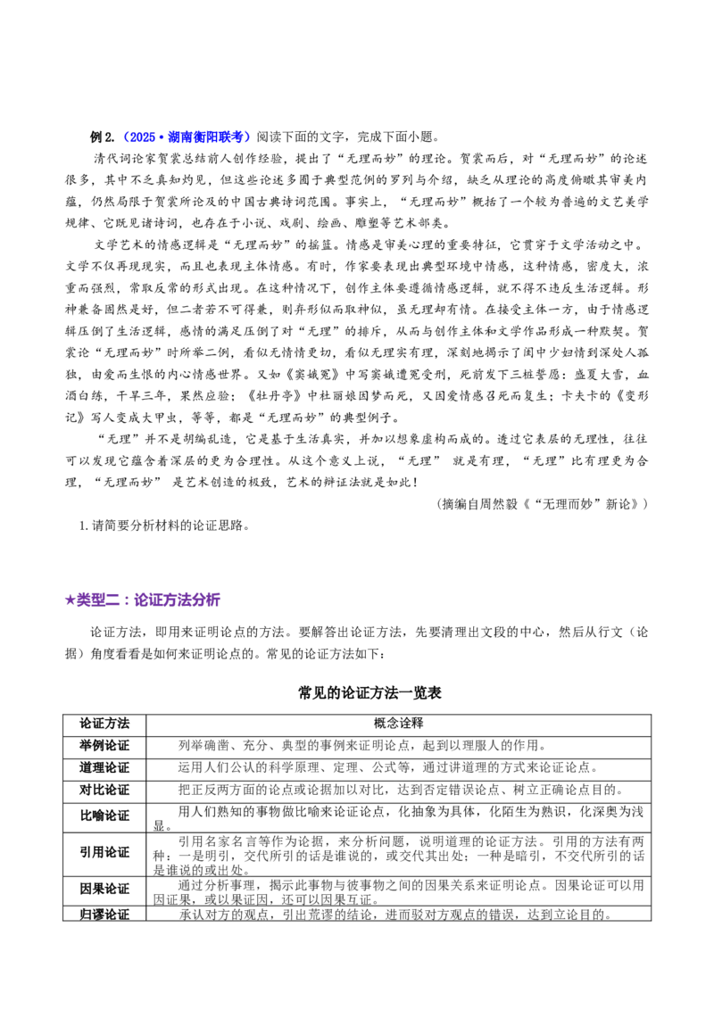 专题03论证分析题（讲义）（原卷版）_01高考语文_52025年新高考资料_二轮复习_01高考语文等多个文件_上好课2025年高考语文二轮复习讲练测（新高考通用）