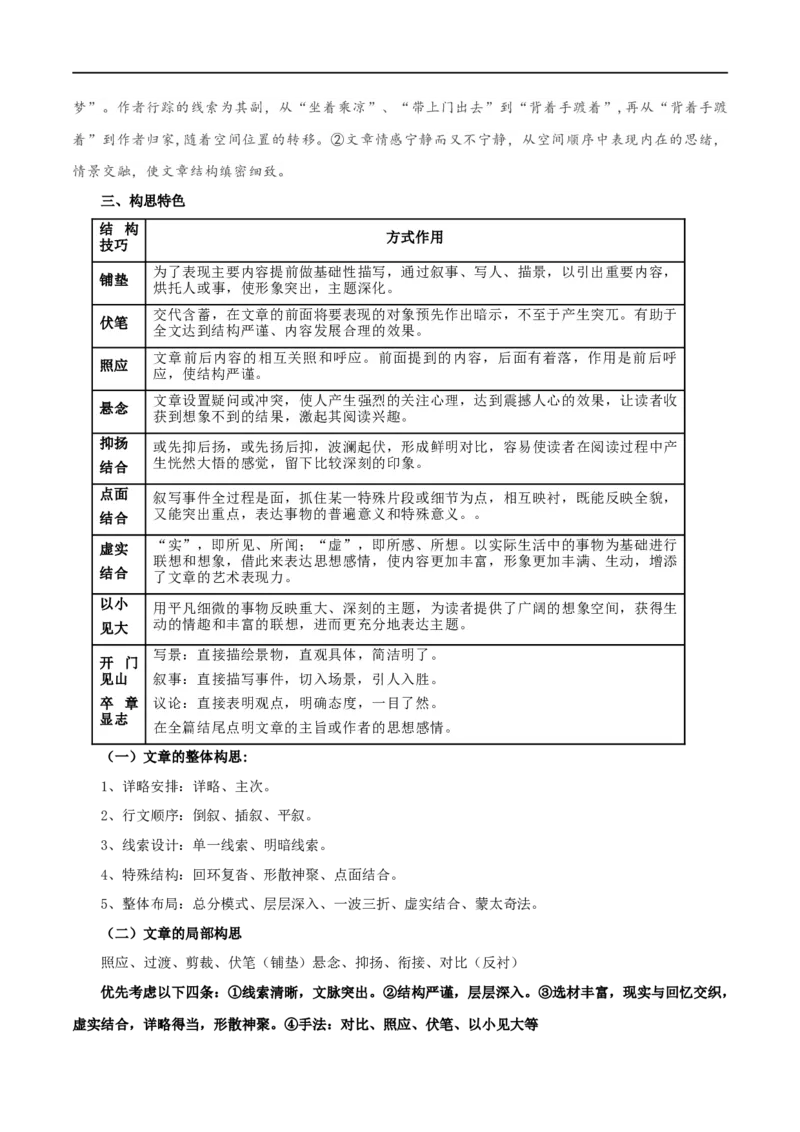 专题12散文的思路和结构（讲义）-2024年高考语文二轮复习讲练测（新教材新高考）_01高考语文_新高考复习资料_2024年新高考资料_二轮复习资料_配套讲义