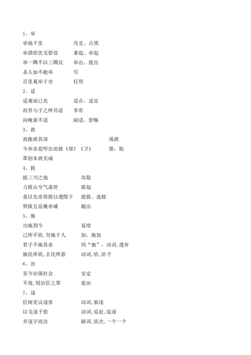 专题02：必修下册文言知识梳理-上好课2025年高考语文一轮复习知识清单（解析版）_01高考语文_5.22025年新高考资料_2025年高考语文一轮复习知识清单_第六章文言文阅读