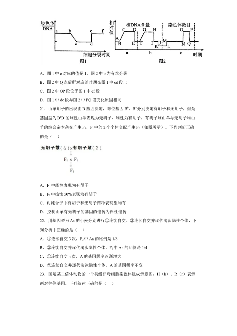 3月份检测卷02（提升练）（原卷版）_高中九科知识点归纳。_人教版高中Word电子版试卷练习试题知识点全科_高中生物试卷习题_生物必修_必修2_人教版生物必修二同步练习（057份）