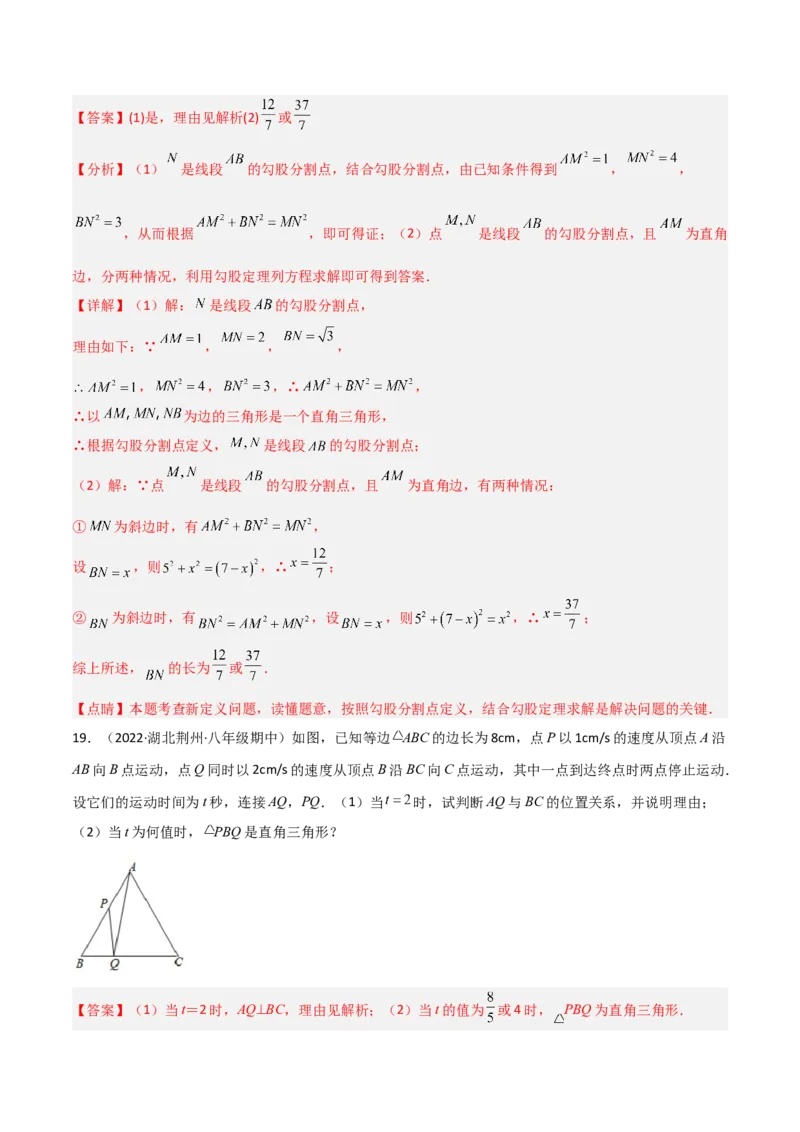 专题06直角三角形中的分类讨论模型（教师版）_初中数学_八年级数学下册（人教版）_常见几何模型全归纳-V13_2024版