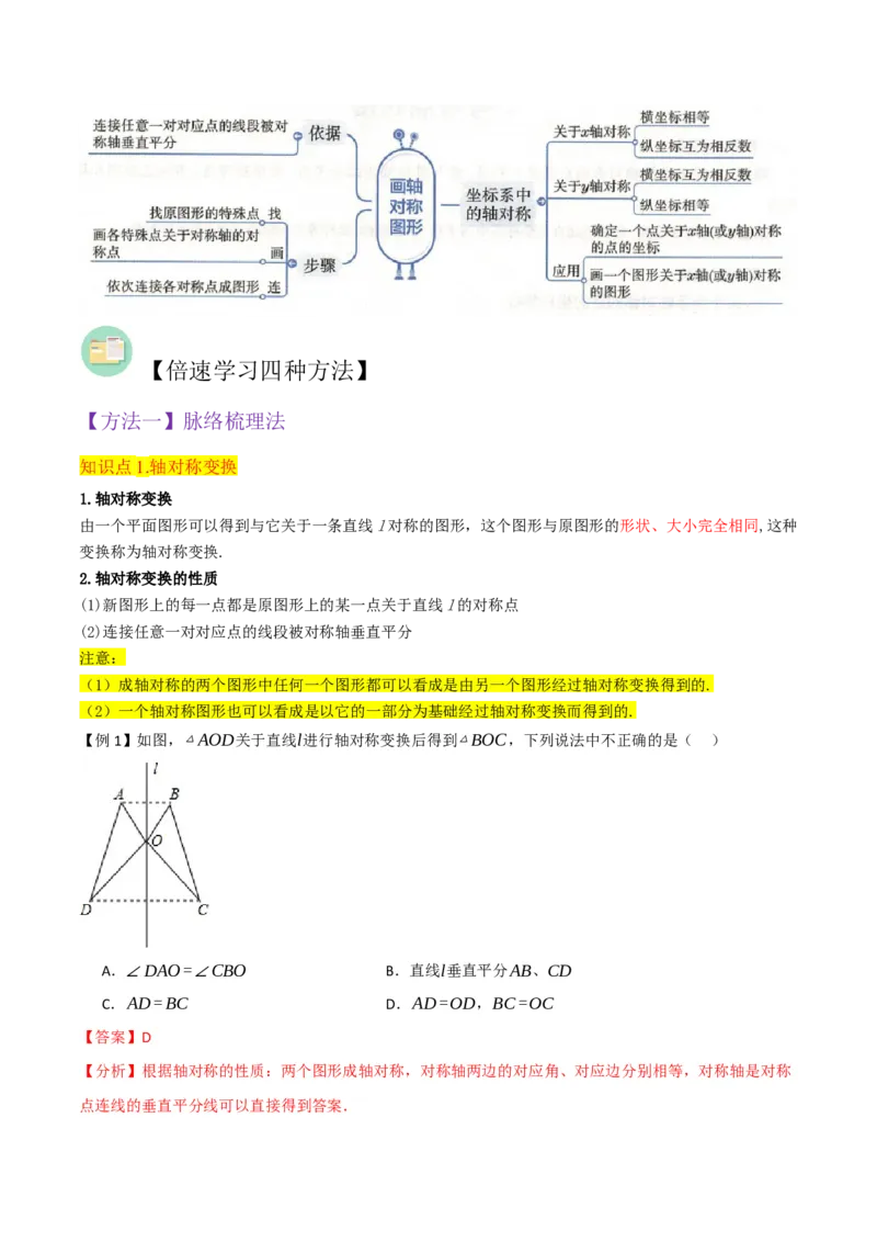 专题08画轴对称图形（3个知识点3种题型2种中考考法）（教师版）_初中数学_八年级数学上册（人教版）_常见题型通关讲解练-V3_2024版