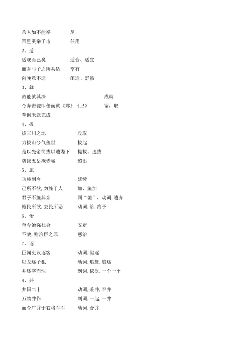 专题02：必修下册文言知识梳理-上好课2025年高考语文一轮复习知识清单（原卷版）_01高考语文_5.22025年新高考资料_2025年高考语文一轮复习知识清单_第六章文言文阅读