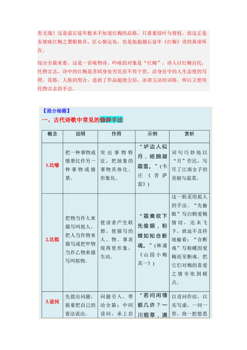 专题11古代诗歌阅读题型归类-2024年高考语文二轮热点题型归纳与变式演练（新高考专用）（解析版）_01高考语文_4.22024年新高考资料_2.2024二轮复习