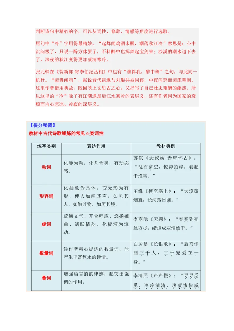 专题11古代诗歌阅读题型归类-2024年高考语文二轮热点题型归纳与变式演练（新高考专用）（解析版）_01高考语文_4.22024年新高考资料_2.2024二轮复习
