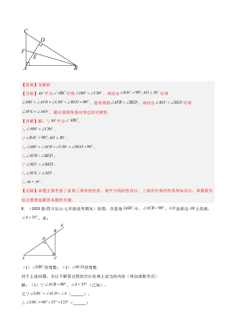 专题11三角形中的特殊模型-高分线模型、双（三）垂直模型（教师版）_初中数学_八年级数学上册（人教版）_常见几何模型全归纳-V13_2024版