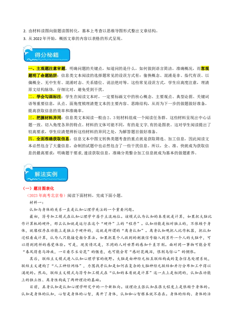 热点03：现代文阅读I之信息类文本中图文转换类题型（解析版）_01高考语文_4.22024年新高考资料_3.2024专项复习_2024年高考语文热点&middot;重点&middot;难点专练（新高考专用）