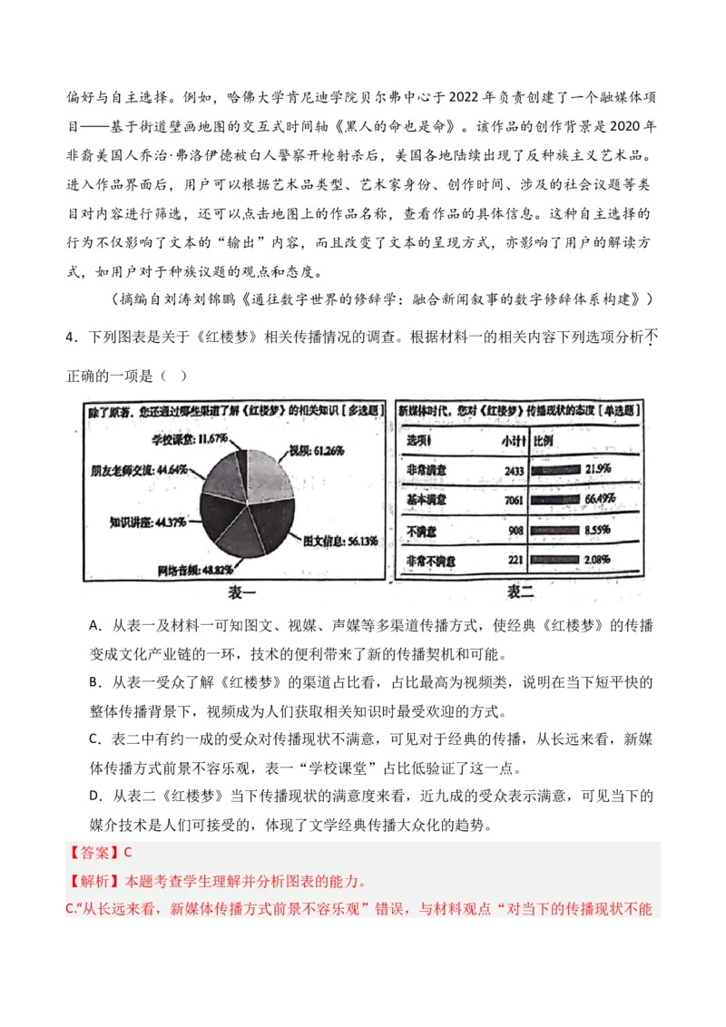 专题05：信息类文本分析图表（解析版）-上好课2025年高考语文一轮复习知识清单_01高考语文_5.22025年新高考资料_2025年高考语文一轮复习知识清单_第一章信息类文本阅读