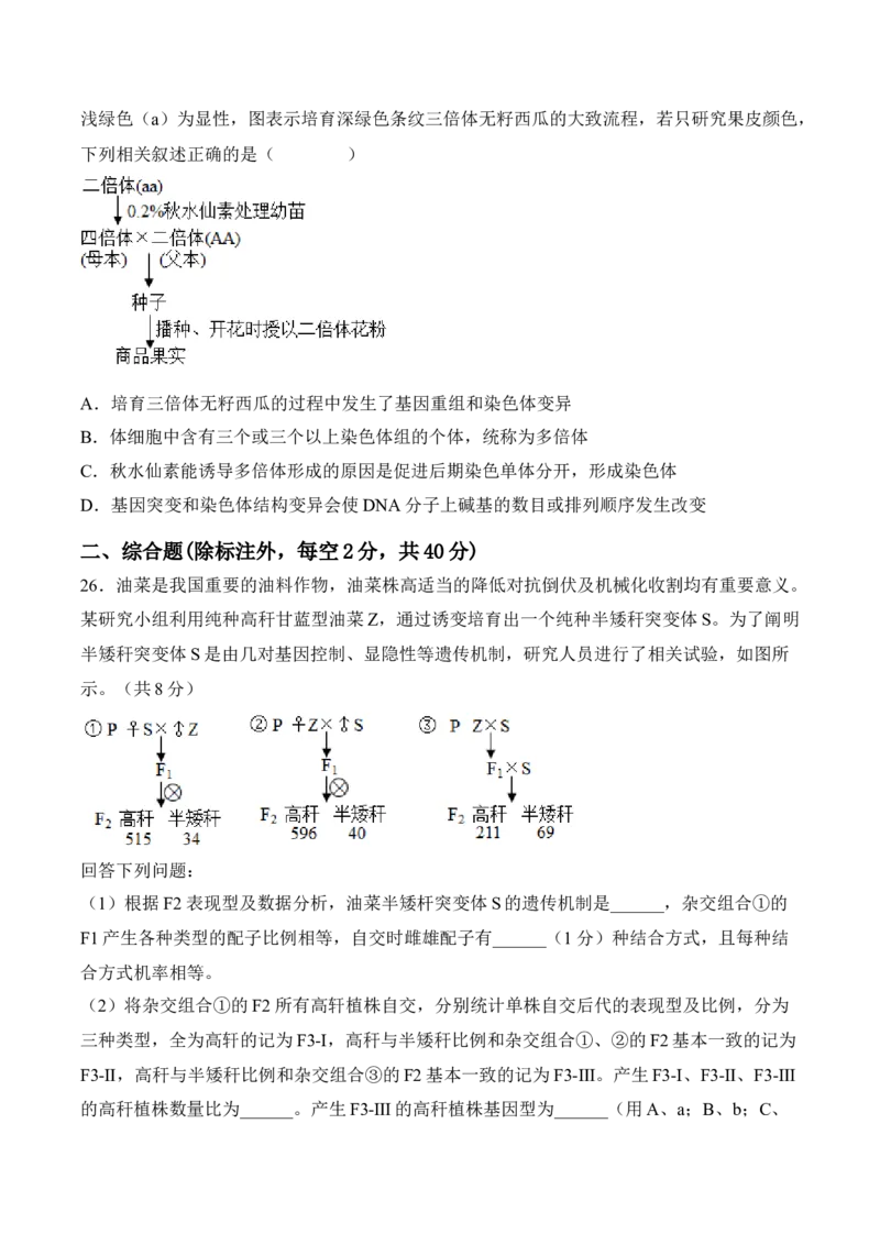 5月份检测卷02（提升练）（考试范围：第1~5章第2节）（原卷版）_高中九科知识点归纳。_人教版高中Word电子版试卷练习试题知识点全科_高中生物试卷习题_生物必修_必修2_2、课后培优练