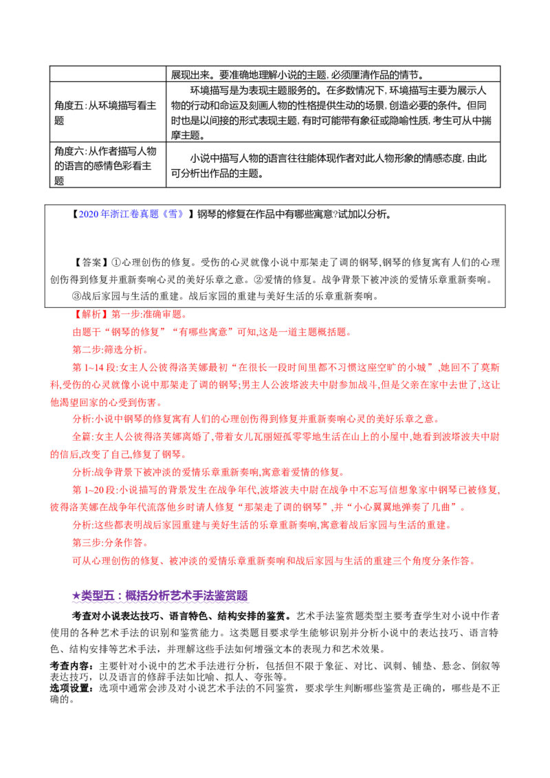 专题06概括分析题（讲义）（解析版）_01高考语文_52025年新高考资料_二轮复习_01高考语文等多个文件_上好课2025年高考语文二轮复习讲练测（新高考通用）