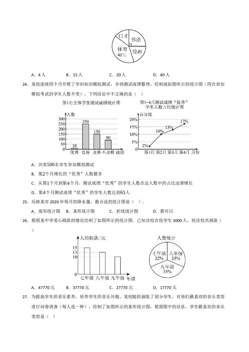 专题10数据的收集﹑整理与描述重难点汇编（六大题型）（学生版）_初中数学_七年级数学下册（人教版）_重难点题型高分突破-U207